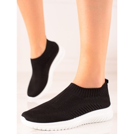 TRENDI Baskets à enfiler confortables le noir 2