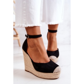 FM1 Nemeira Espadrilles noires à semelle compensée le noir 7