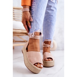 FB2 Sandales Espadrilles Sur La Plateforme Dolores Nude rose 2