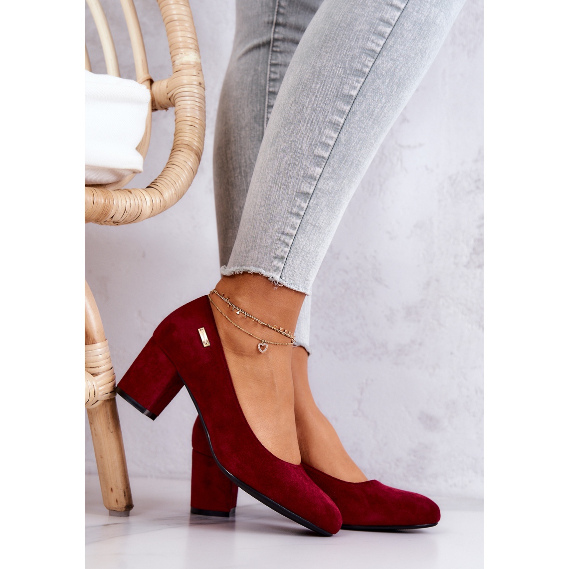 Escarpins a talons en daim Sergio Leone PB178 bordeaux rouge multicolore