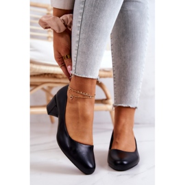 Escarpins En Cuir Sur Un Pilier Sergio Leone PB291 Noir 2