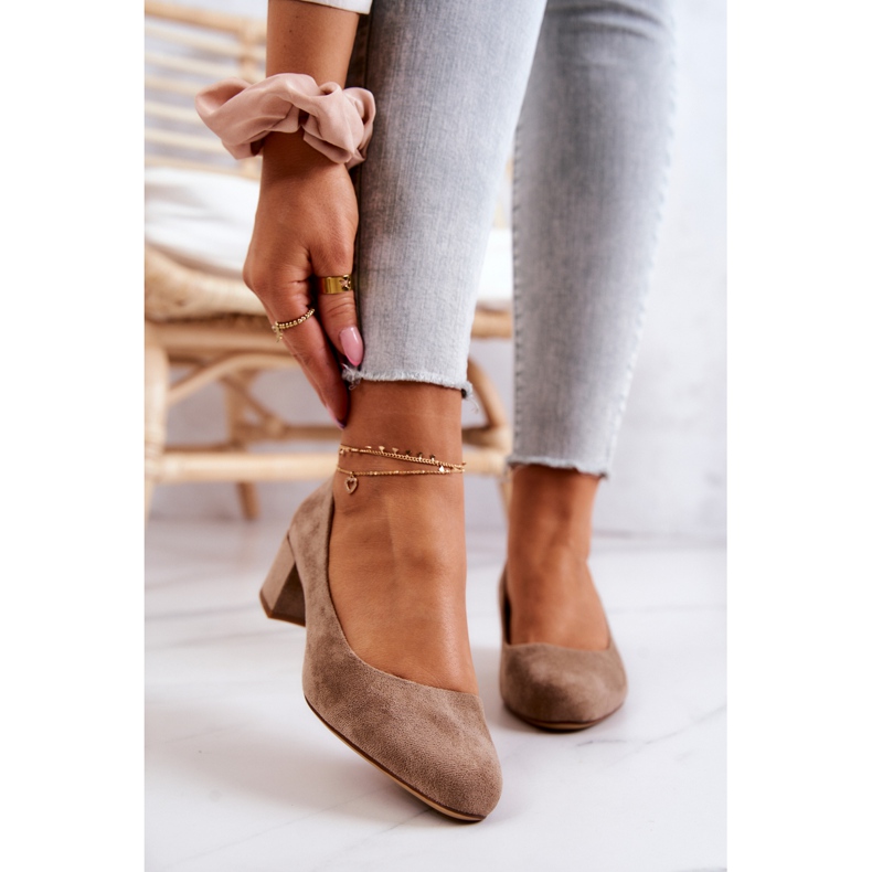 Escarpins Daim On A Bar Sergio Leone PB291 Beige 2