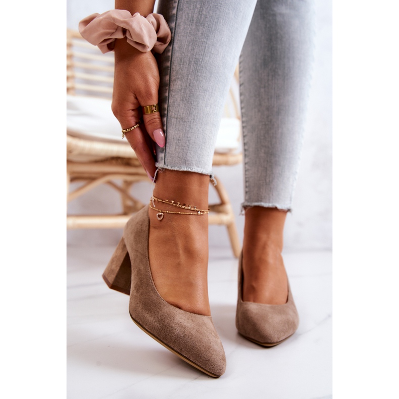 Escarpins Daim Sergio Leone PB411 Beige brun 2