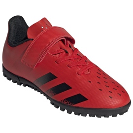 Chaussures de foot Adidas Predator Freak.4 H&amp;L Tf Jr FY6323 multicolore oranges et rouges 3
