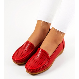 Mocassins rouges sur le talon compensé Dalal 2