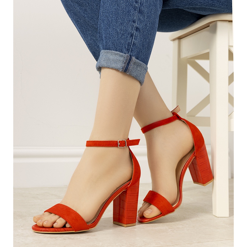 BM Escarpins rouges sur tige à motif serpent Dolores 1 BM Escarpins rouges sur tige à motif serpent Dolores 1