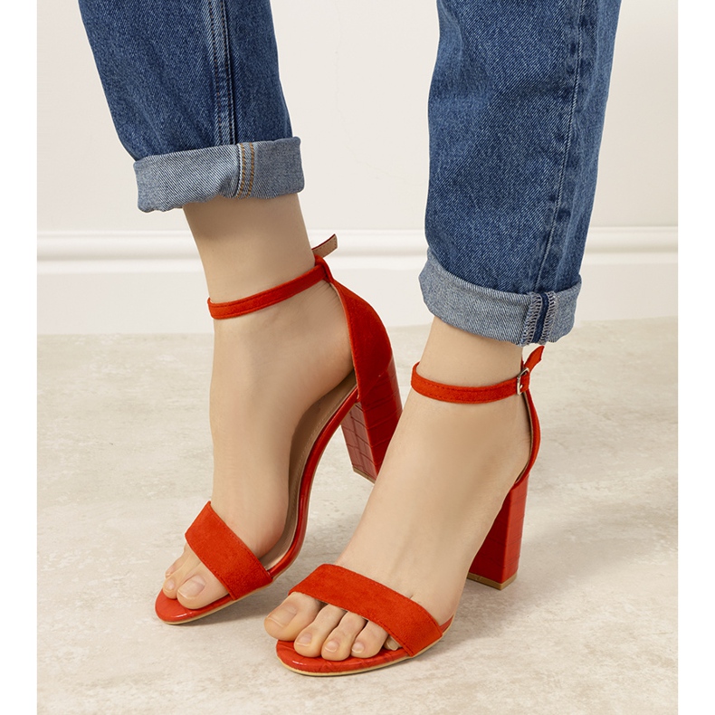 BM Escarpins rouges sur tige à motif serpent Dolores 2 BM Escarpins rouges sur tige à motif serpent Dolores 2