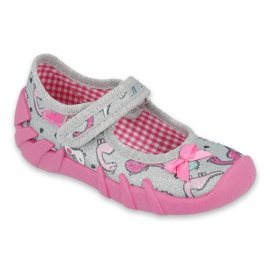 Chaussures pour enfants Befado 109P204 rose argent gris 1
