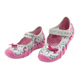 Chaussures pour enfants Befado 109P204 rose argent gris 3