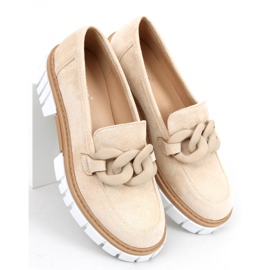 Mocassins femme avec chaîne Juni Beige 1 Mocassins femme avec chaîne Juni Beige 1