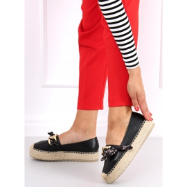 Avril Espadrilles femme noires le noir 1