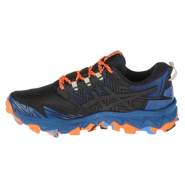 Asics Gel-FujiTrabuco 8 M 1011A668-400 le noir bleu orange gris 1 Asics Gel-FujiTrabuco 8 M 1011A668-400 le noir bleu orange gris 1