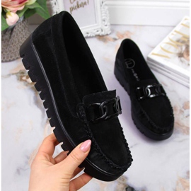 Mocassins noirs sur la plateforme Filippo W PAW314A le noir 1