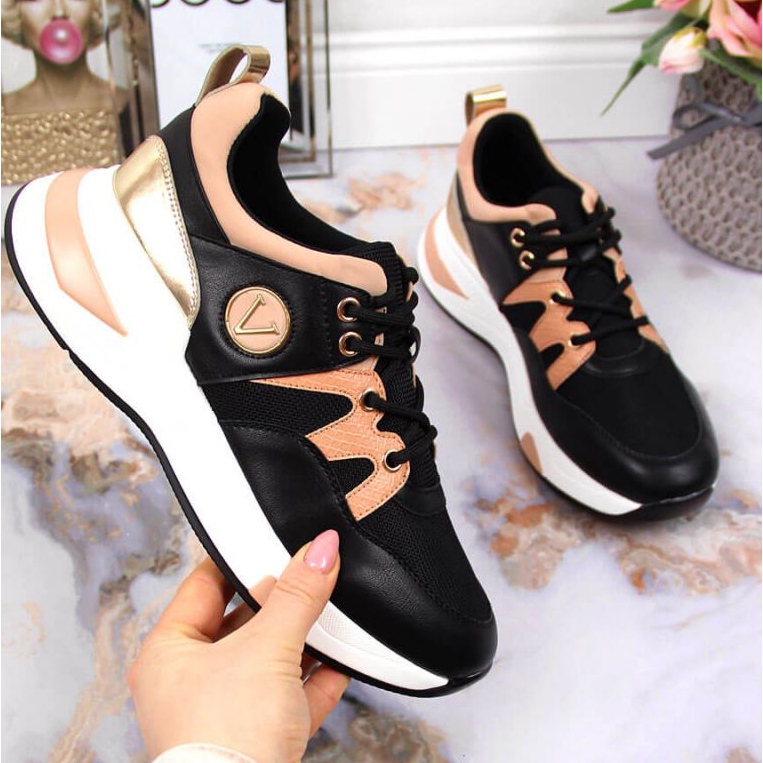 Baskets à plateforme Vinceza W JAN79A noir le noir 1