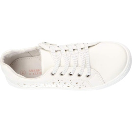 American Club Sports Chaussures avec un curseur XD03 / 21 blanc blanche 3