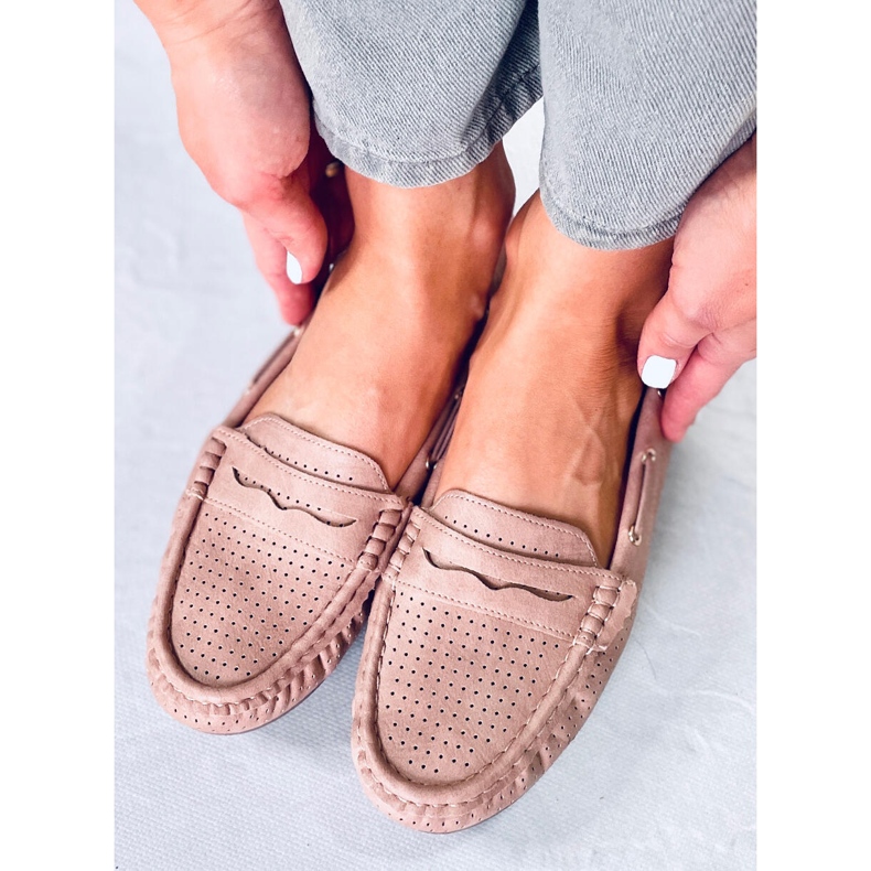 Mocassins femme Minori Rose 1