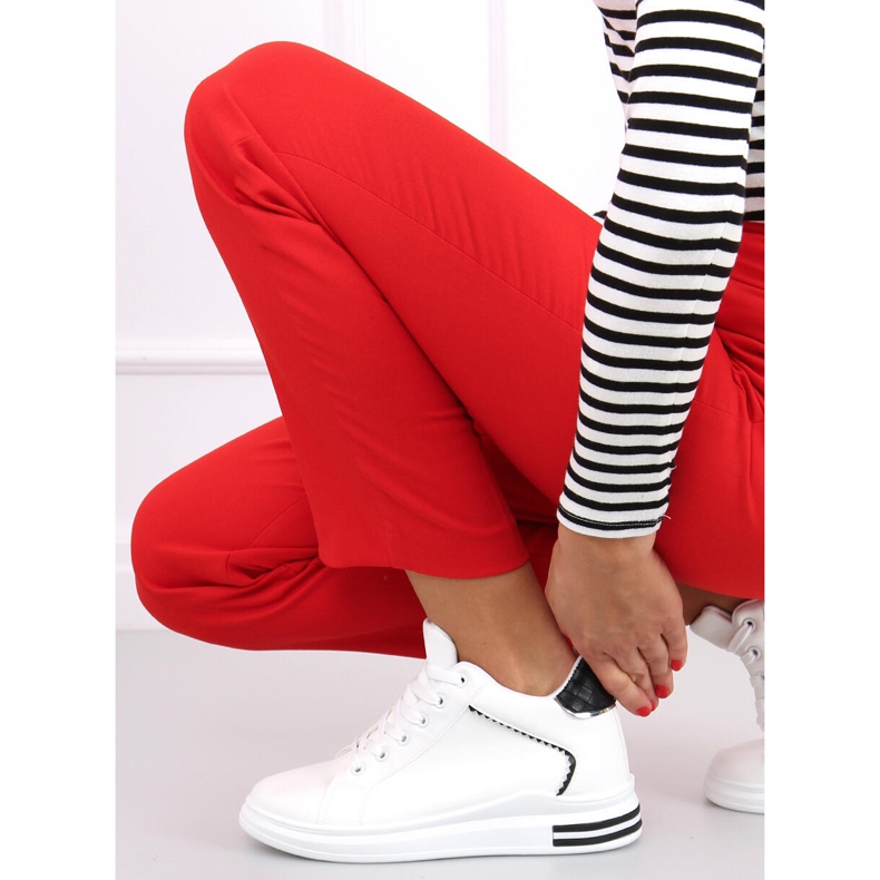 Baskets à semelle compensée cachée Izumi BLANC / NOIR blanche le noir 1