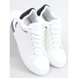 Baskets à semelle compensée cachée Izumi BLANC / NOIR blanche le noir 5