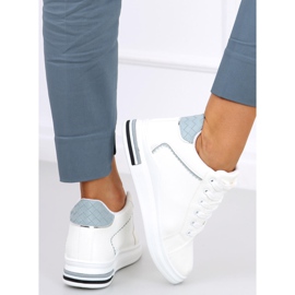 Baskets à semelle compensée cachée Izumi BLANC / BLEU blanche 4