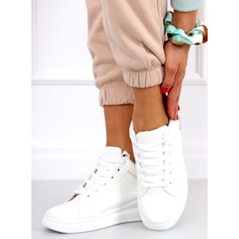 Baskets à semelle compensée cachée Izumi BLANC / BEIGE blanche 2