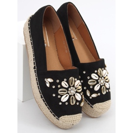 Manami Espadrilles en coquillage noir le noir 1