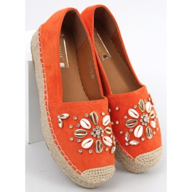 Espadrilles Manami Orange avec coquillages 1