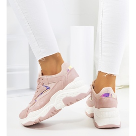 Baskets roses brillantes Badillo 1 Baskets roses brillantes Badillo 1