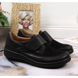 Chaussures en cuir avec velcro Helios W 395 noir le noir 2