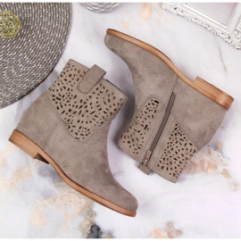 Bottes grises ajourées sur le coin Filippo W PAW316A 5