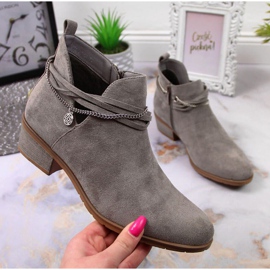 Bottes grises avec une chaîne Filippo W PAW318B 1