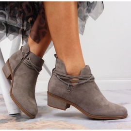Bottes grises avec une chaîne Filippo W PAW318B 6