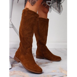 Bottes de printemps ajourées S. Barski W OLI139B camel brun 4