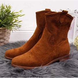 Bottes ajourées S. Barski W OLI140A camel brun 5
