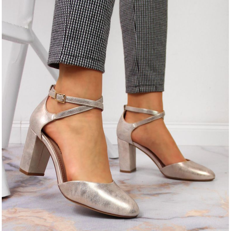 Sandales sur le poteau de Sergio Leone W SK364A or d'or 2