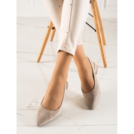Goodin Escarpins classiques à talon ouvert beige 3
