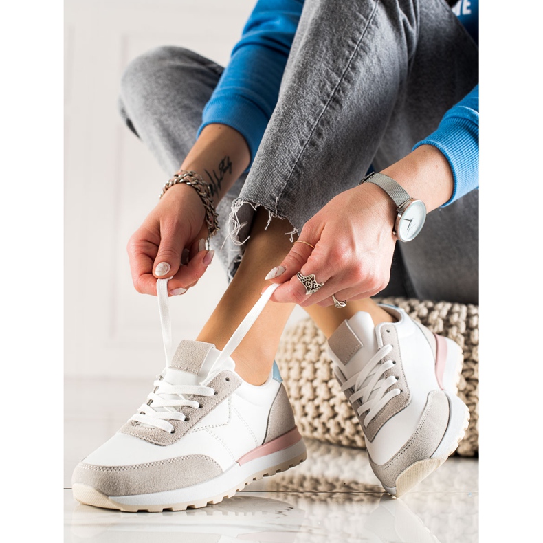 TRENDI Chaussures de sport colorées blanche multicolore 1 TRENDI Chaussures de sport colorées blanche multicolore 1