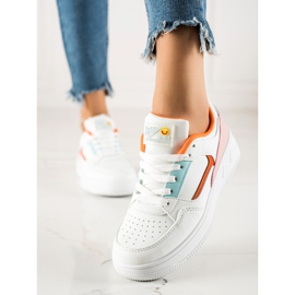 TRENDI Baskets blanches à la mode multicolore 2