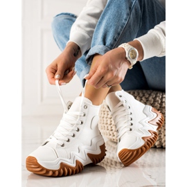 TRENDI Baskets mode blanches 1