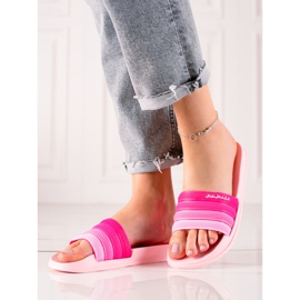 TRENDI Chaussons roses confortables 1