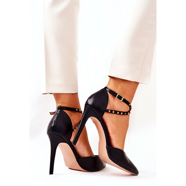 WS1 Escarpins à rayures Jets noirs Remmes le noir 5