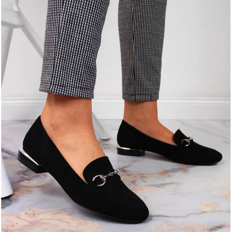 Mocassins noirs avec décoration Sergio Leone W SK360 2