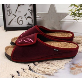 Inblu W BEF33 chaussons de maison velcro bordeaux rouge multicolore 2 Inblu W BEF33 chaussons de maison velcro bordeaux rouge multicolore 2