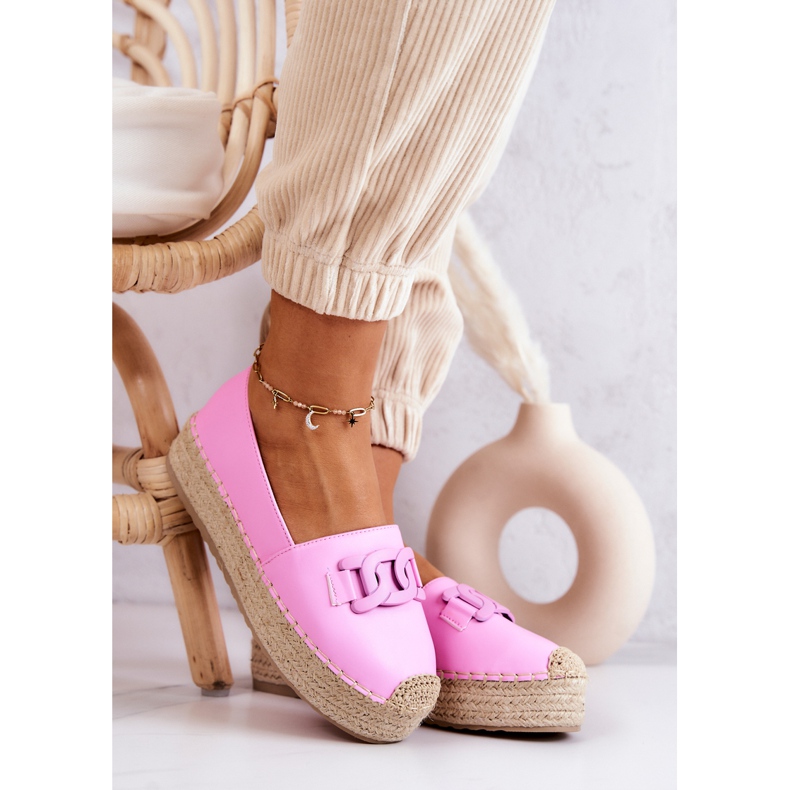 FB2 Espadrilles classiques sur la plate-forme rose Julianne 1