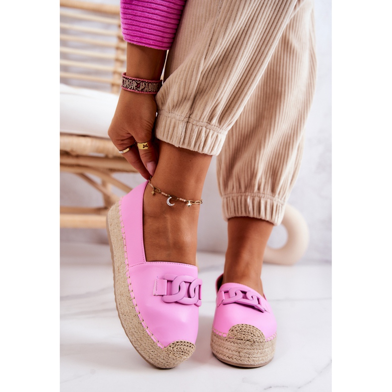 FB2 Espadrilles classiques sur la plate-forme rose Julianne 2