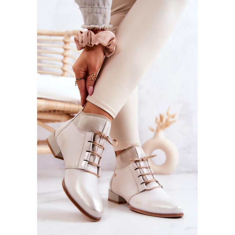 Bottes Femme Cuir Maciejka Beige clair 04744-22 2