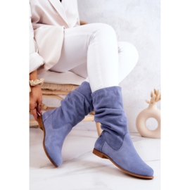 Bottes en Daim pour Femme Maciejka 05057-06 Bleu 5
