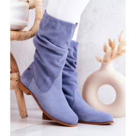 Bottes en Daim pour Femme Maciejka 05057-06 Bleu 2