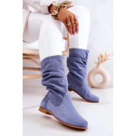 Bottes en Daim pour Femme Maciejka 05057-06 Bleu 6