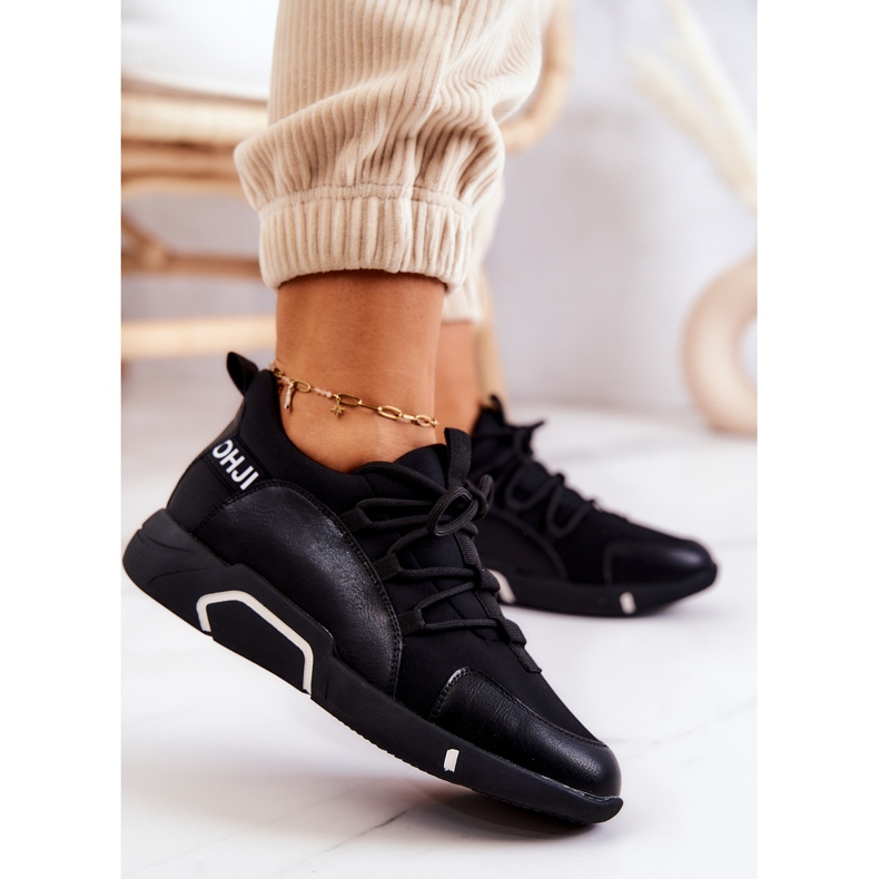 Vinceza Chaussures Sport Baskets Slip-on Noir Marvene 2