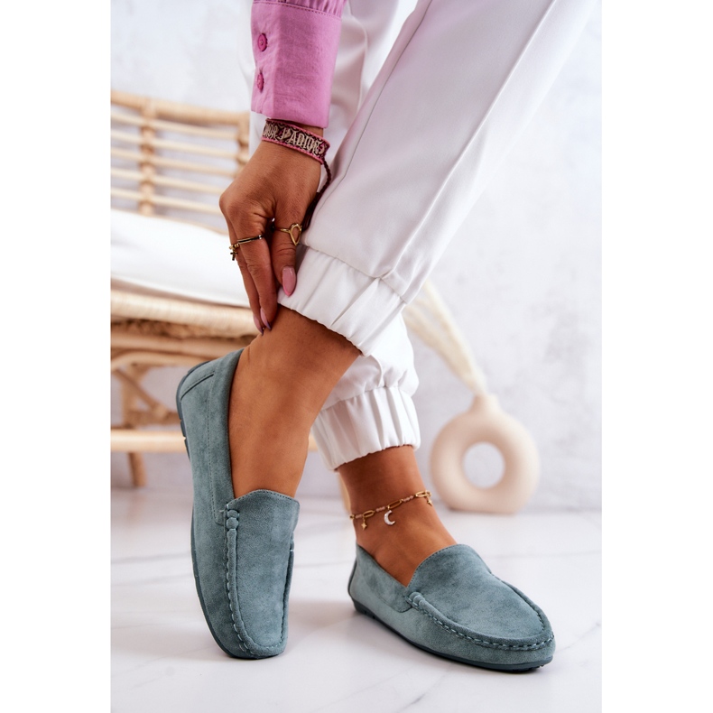 Mocassins en daim pour femmes Menthe Morreno vert 2